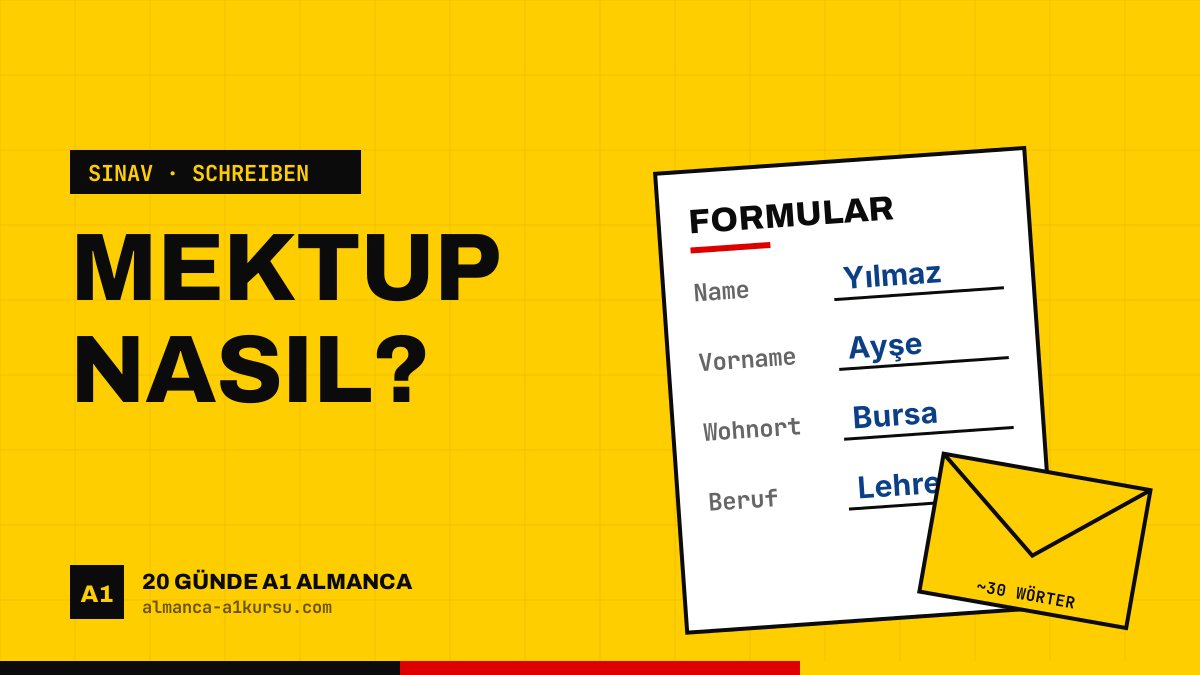 Goethe A1 Sınavında Mektup Nasıl Yapılır? Hazır Kalıp, Puanlama ve 5 Örnek Mektup